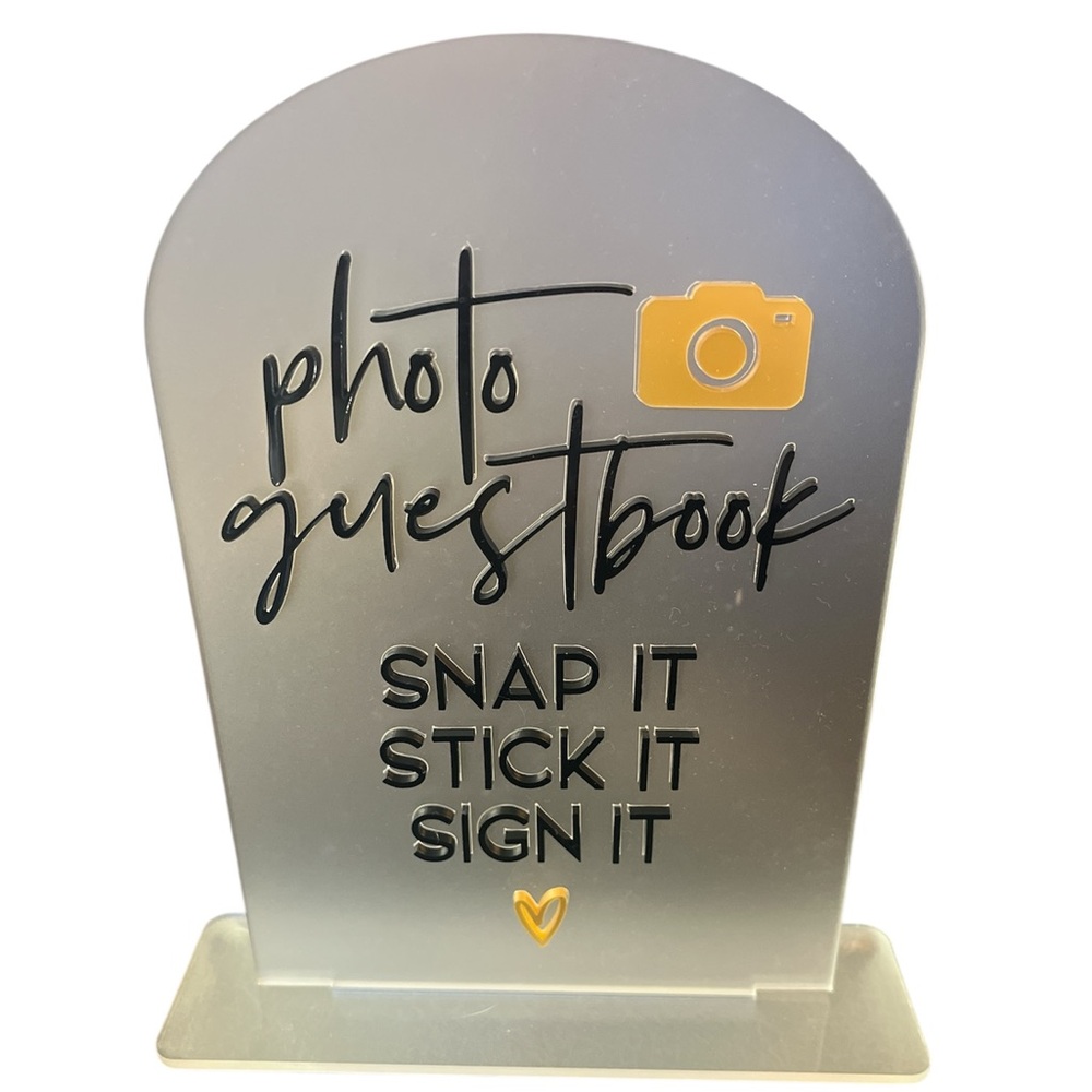 Photo Guestbook Sign with Camera Icon